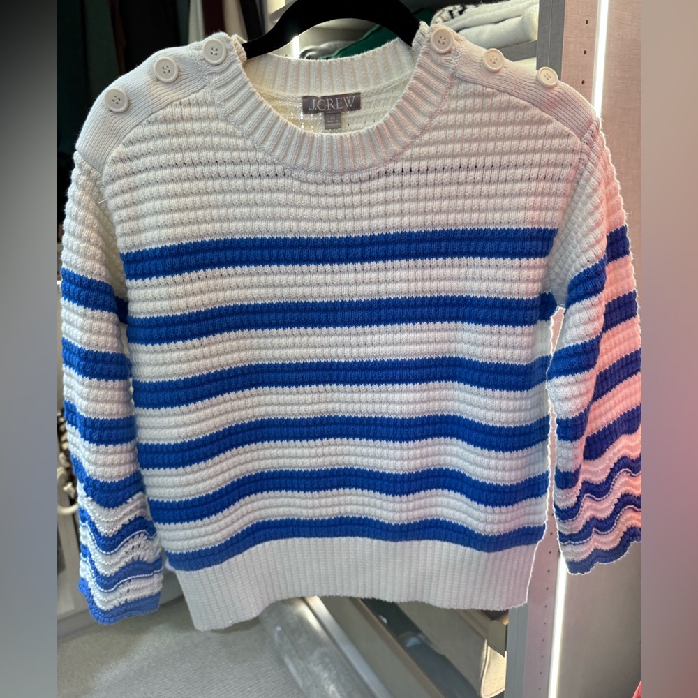 J. Crew Textured White Sweater